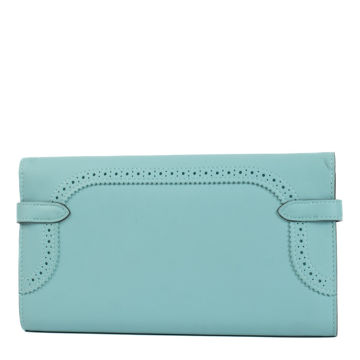 Hermès Kelly Classique Ghillies Portemonnee Bleu Atoll Swift PHW
