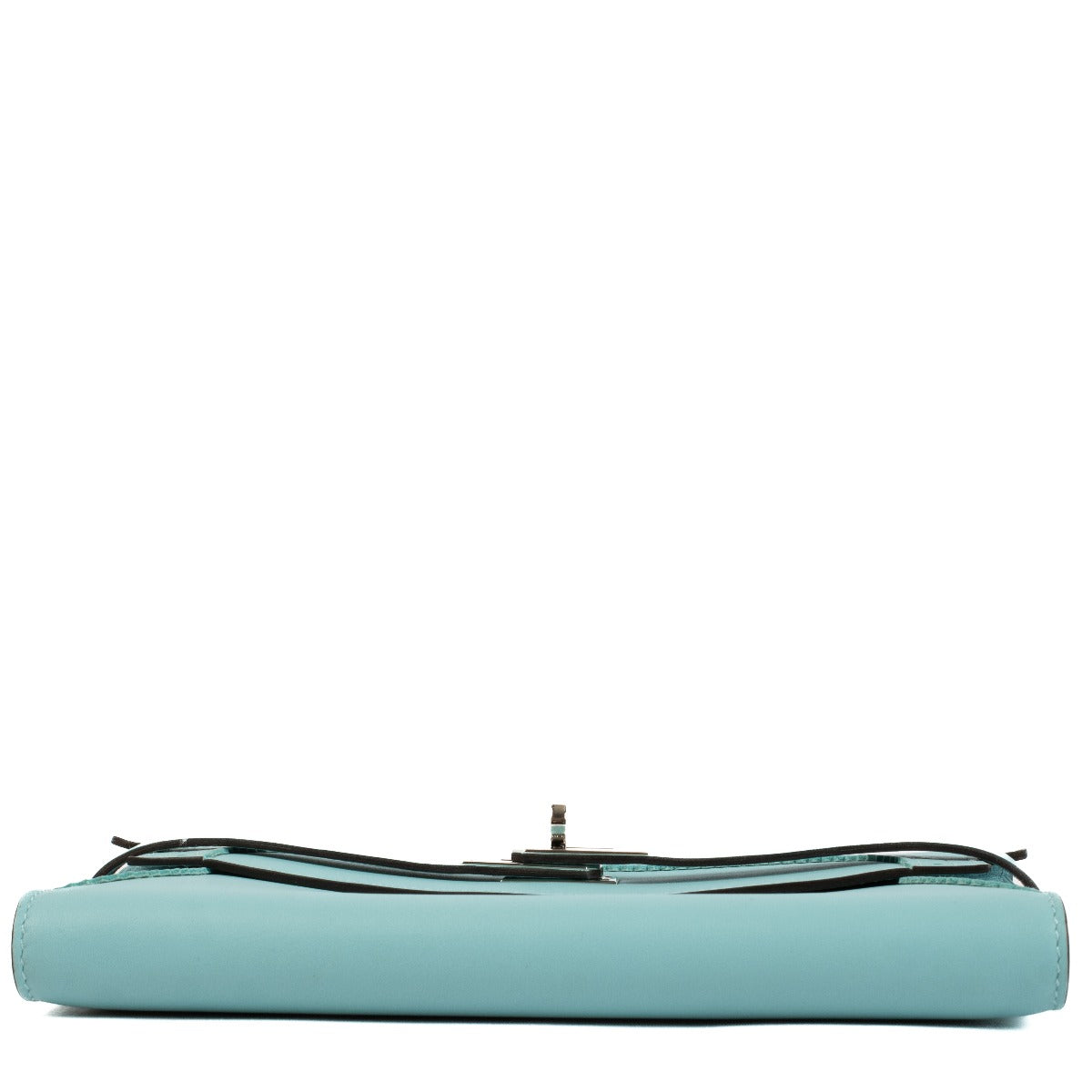 Hermès Kelly Classique Ghillies Portemonnee Bleu Atoll Swift PHW