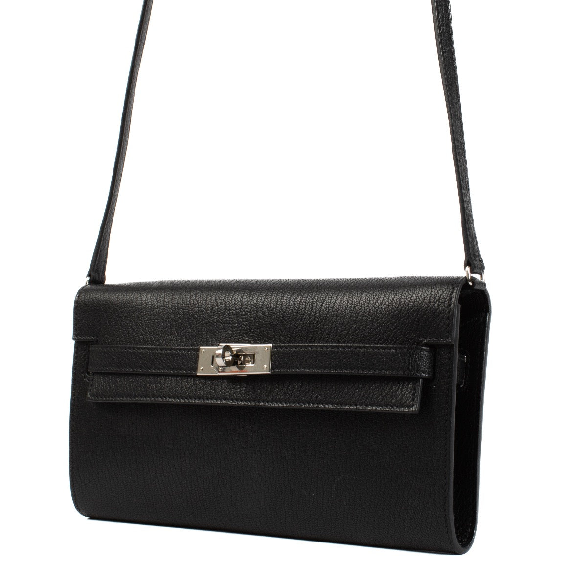 Shop authentic second hand Hermès Kelly To Go Wallet Black Chevre Mysore on www.labellov.com