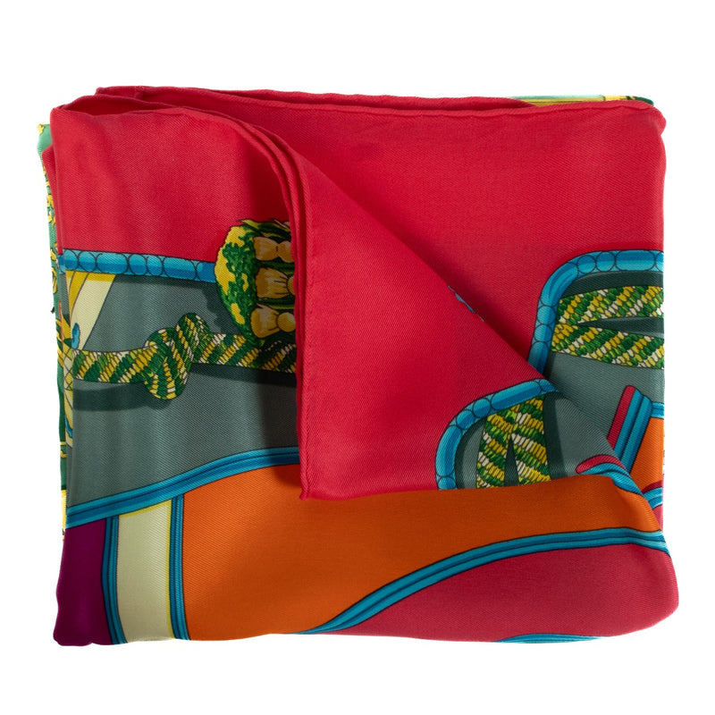 Shop 100% authentic second hand Hermès Multicolor Coach Silk Carré 90 Scarf on Labellov.com