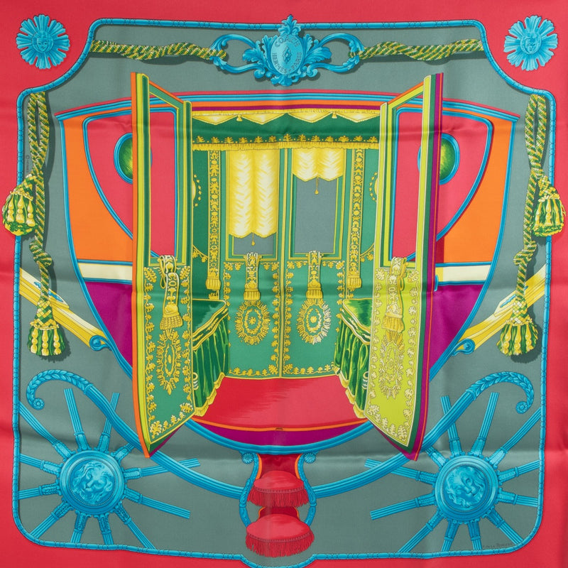 Shop 100% authentic second hand Hermès Multicolor Coach Silk Carré 90 Scarf on Labellov.com