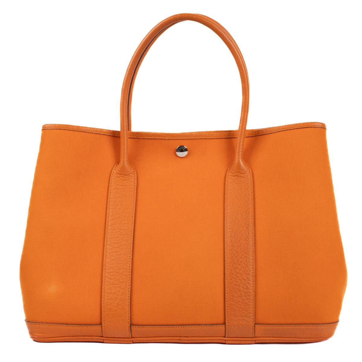 Hermès Garden Party 36 Orange Toile Officier/Buffalo PHW