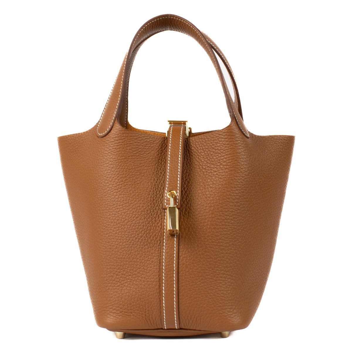Shop 100% authentic Hermès Brown Picoton Gold GHW Top handle at Labellov.com.