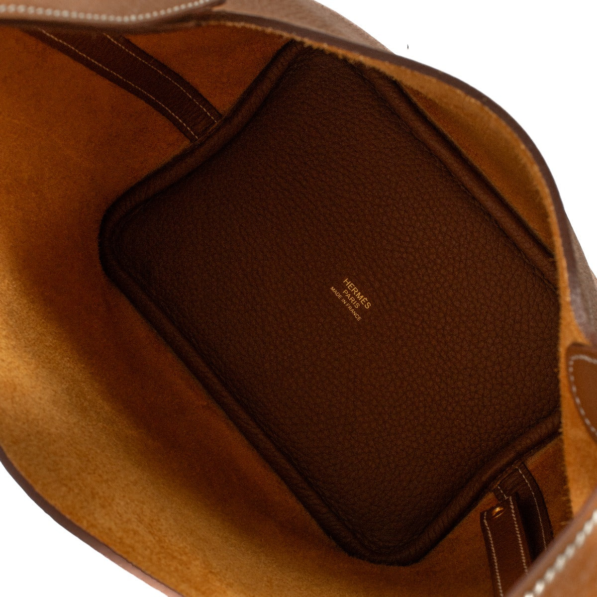 Shop 100% authentic Hermès Brown Picoton Gold GHW Top handle at Labellov.com.