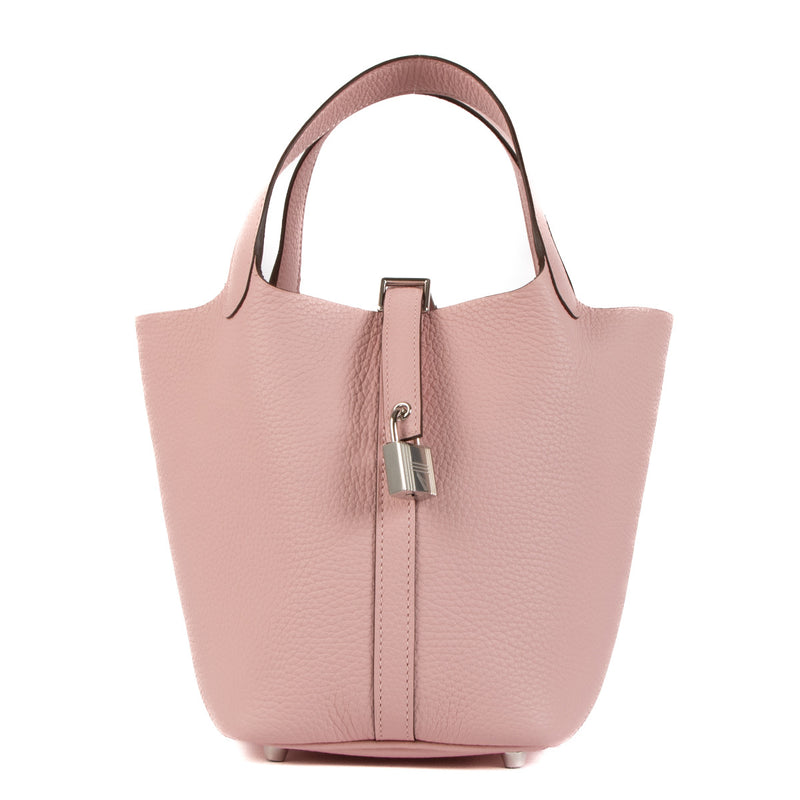 Hermès Picotin Lock 18 Rose Sakura Taurillon Clemence PHW