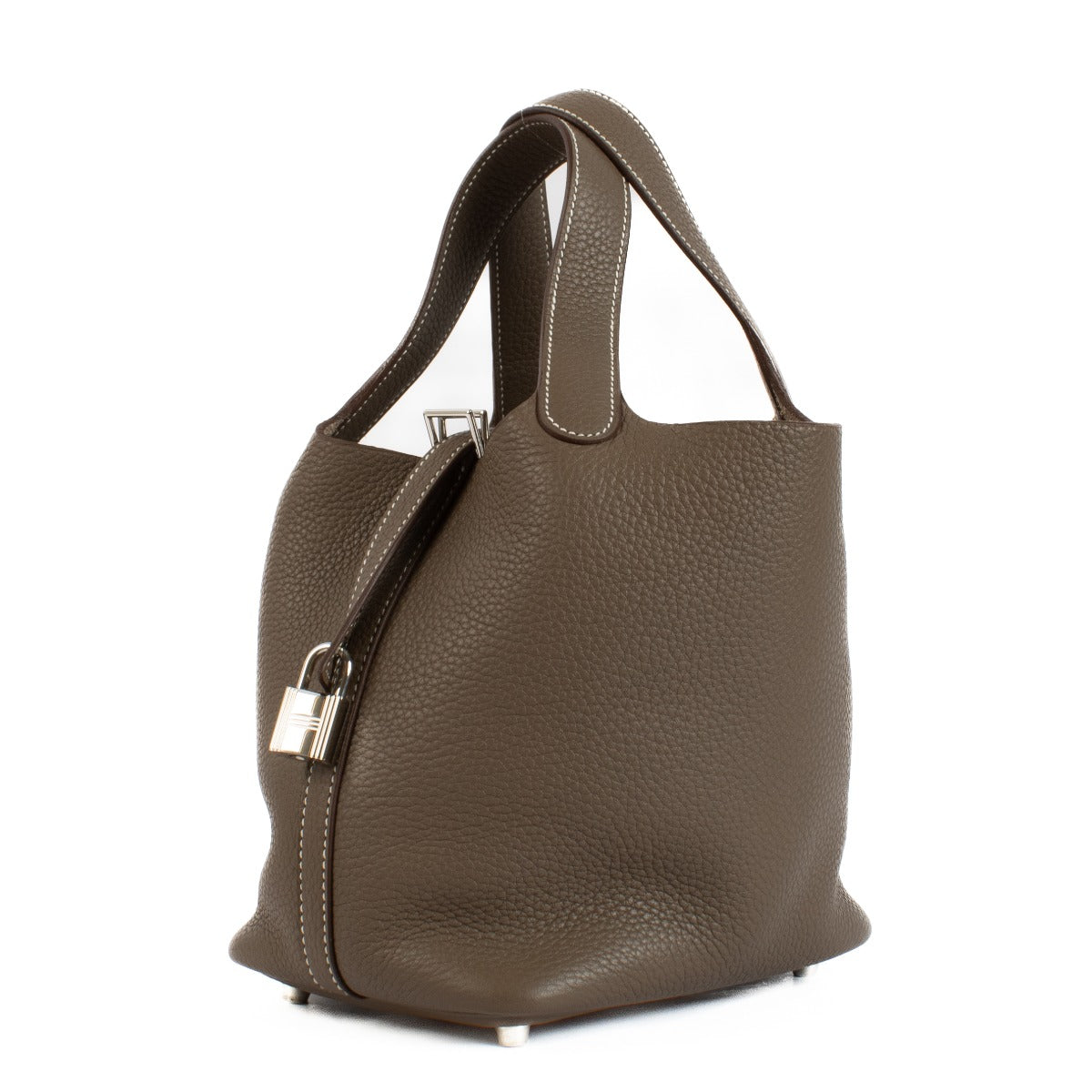 Hermès Picotin Lock 18 Etoupe Taurillon Clémence PHW