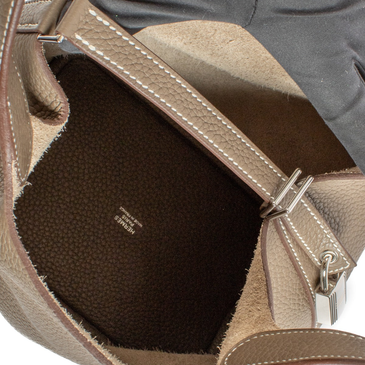 Hermès Picotin Lock 18 Etoupe Taurillon Clémence PHW