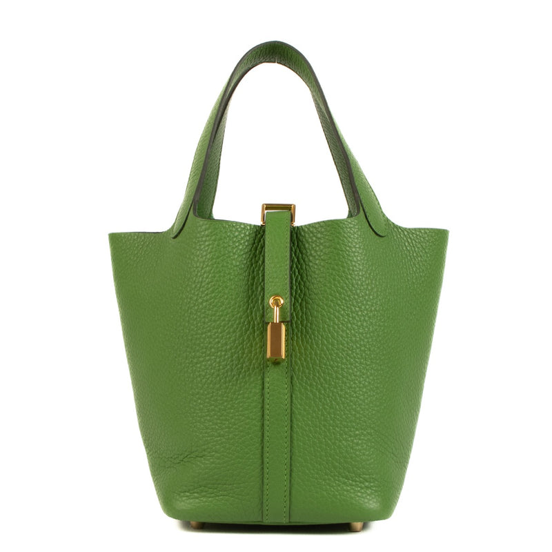 Hermès 2023 Picotin Lock 18 Vert Yucca Taurillon Clemence