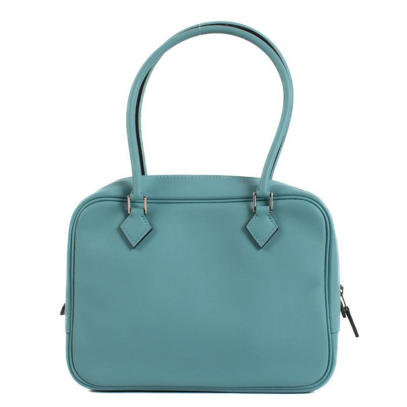 Hermès Plume Mini Bleu Paon Swift PHW