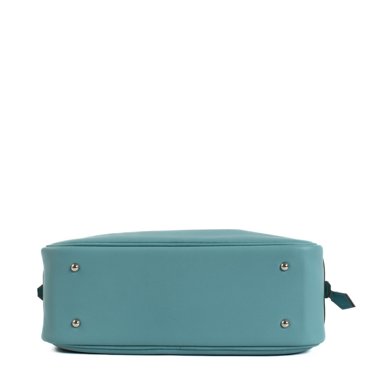 Hermès Plume Mini Bleu Paon Swift PHW