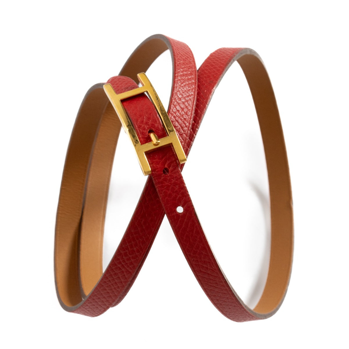 Hermès Rouge Casaque Epsom Hapi 4 Bracelet
