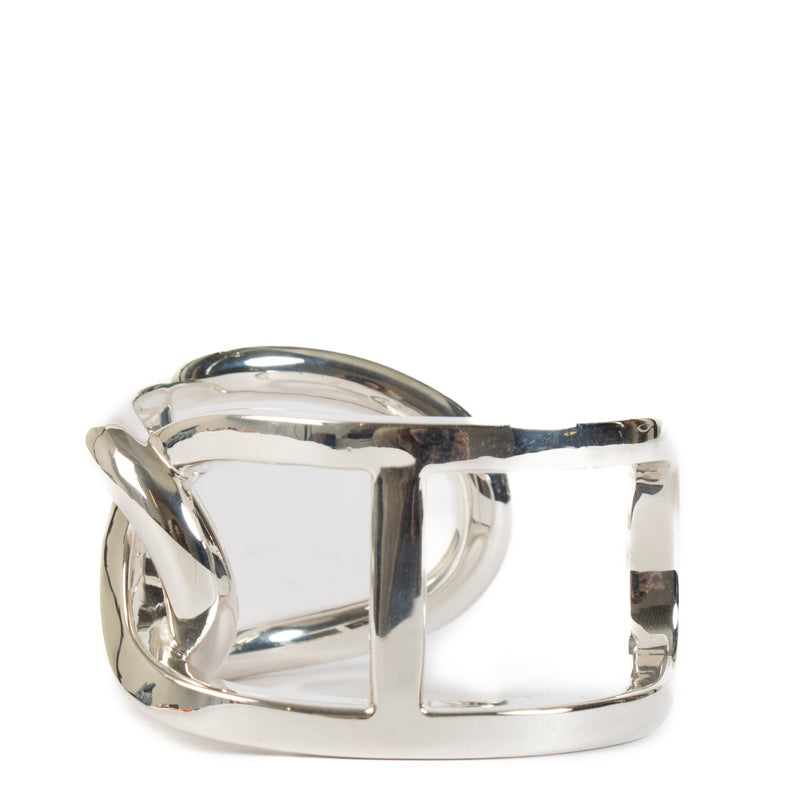 Hermès Sterling Silver Chythère Bracelet - Size SH