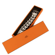 Hermès Sterling Silver Boucle Sellier TGM Bracelet