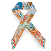 Shop safe online at Labellov in Antwerp, Brussels and Knokke this 100% authentic second hand Hermès Multicolor Epaulettes Silk Twilly
