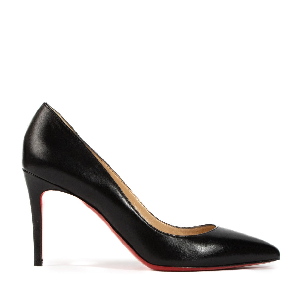 Shop authentic second hand Christian Louboutin Black Nappa Pigalle 85 Pumps - Size 40 on Labellov.com