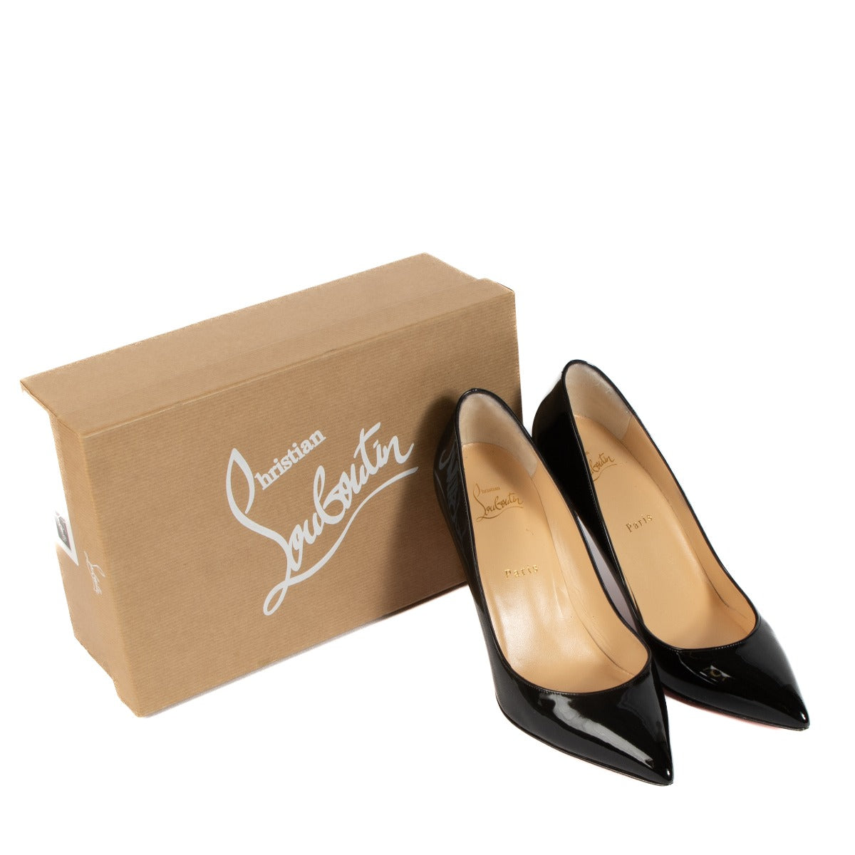 Shop authentic second hand Christian Louboutin Black Patent Calf Pigalle 85 Pumps - Size 40 on Labellov.com