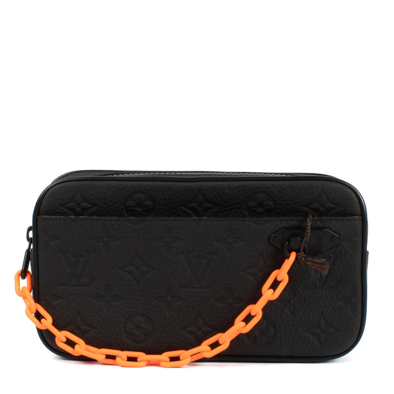 Louis Vuitton Black Taurillon Pochette Volga PM Belt Bag