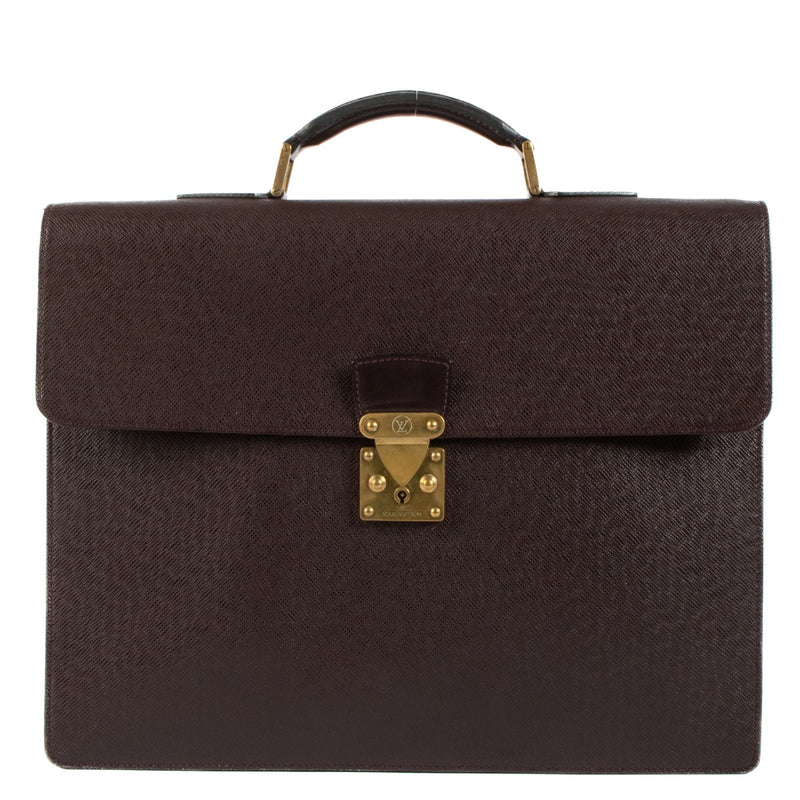 Louis Vuitton Burgundy Taiga Leather Robusto Briefcase