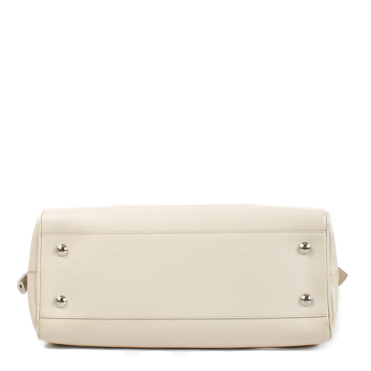 shop 100% authentic second hand Louis Vuitton White Epi Leather Montaigne GM Bowling Bag on Labellov.com