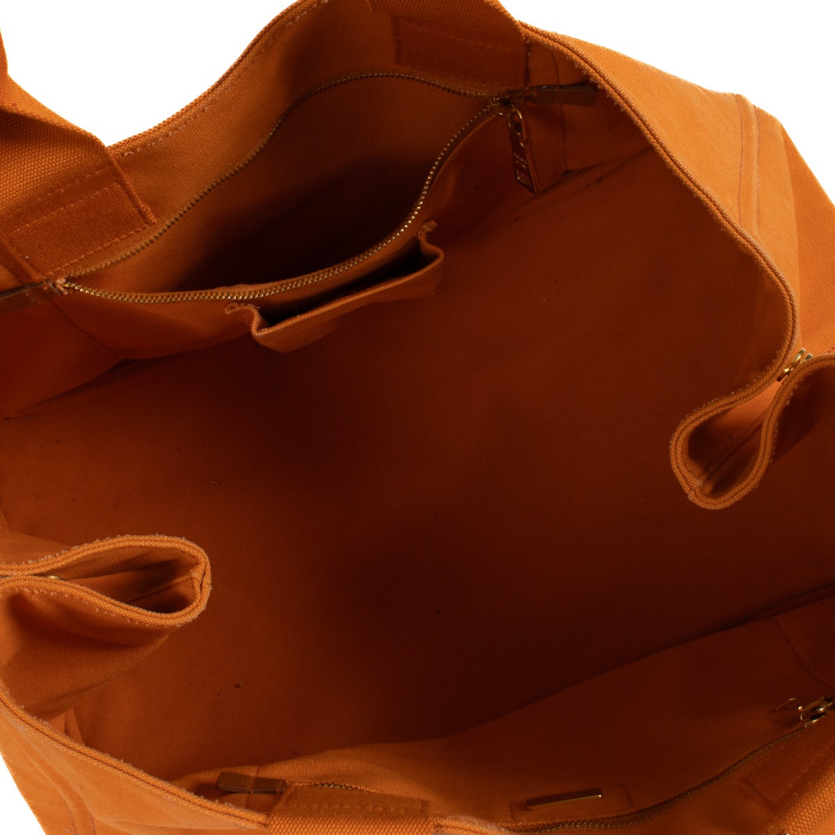 Shop safe online at Labellov in Antwerp, Brussels and Knokke this 100% authentic second hand Prada Orange Canapa Large Top Handle Bag