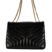 Shop safe online at Labellov in Antwerp, Brussels and Knokke this 100% authentic second hand Saint Laurent Black Loulou Medium Shoulder Bag