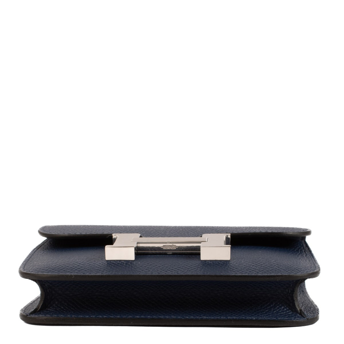 Portefeuille Hermès Constance Slim Navy Epsom PHW
