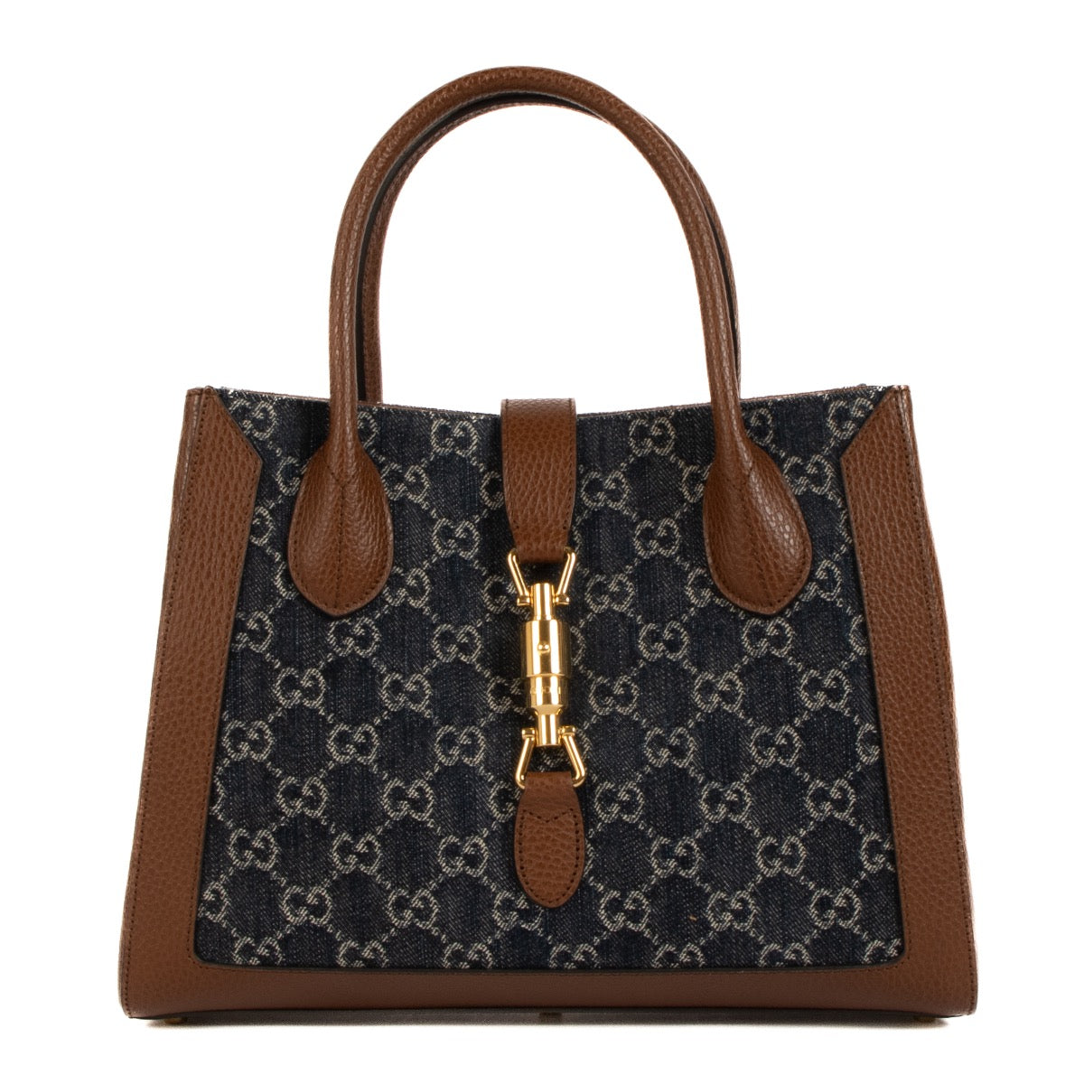 Shop safe online Gucci Denim GG Blue Jackie 1961 Medium Cabas. Koop veilig online tegen de beste prijs.