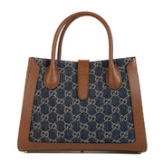 Shop safe online Gucci Denim GG Blue Jackie 1961 Medium Cabas. Koop veilig online tegen de beste prijs.