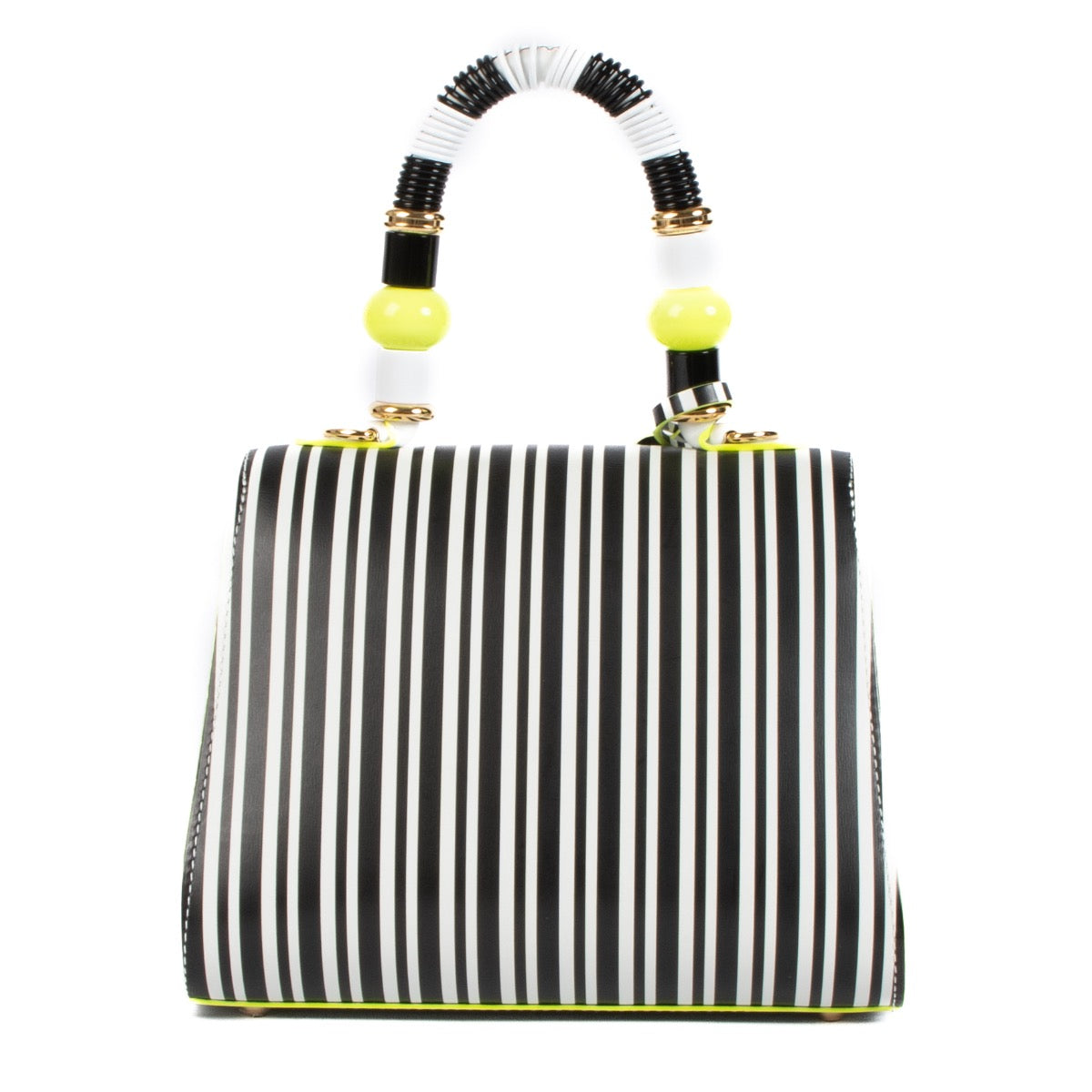 Shop safe online Delvaux Stripes Black/Optic White and Neon Box Calf Memphis Mini Brillant. Koop veilig online tegen de beste prijs.