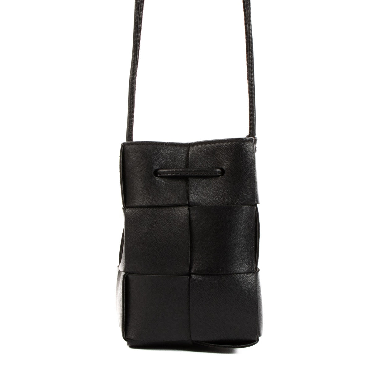 shop 100% authentic second hand Bottega Veneta Black Mini Cassette Bucket Crossbody Bag on Labellov.com
