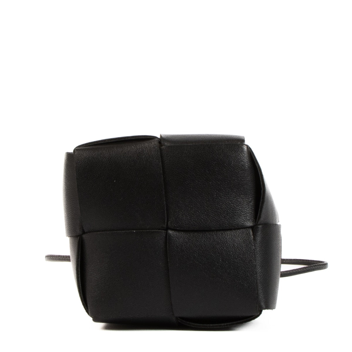 shop 100% authentic second hand Bottega Veneta Black Mini Cassette Bucket Crossbody Bag on Labellov.com