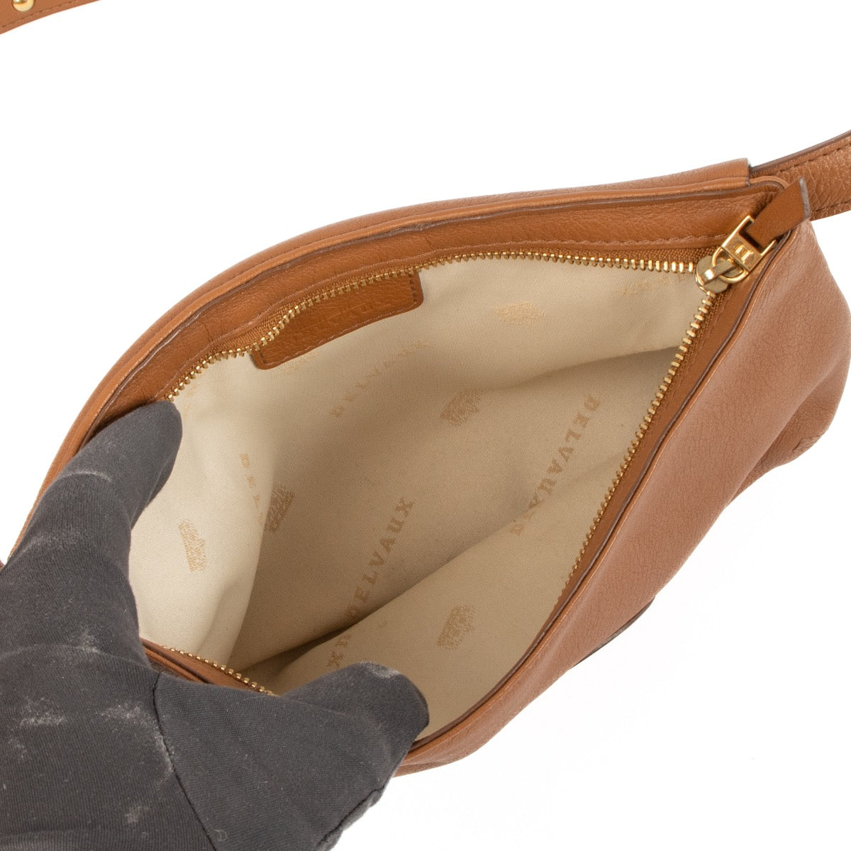 Shop 100% authentic second-hand Delvaux Camel Allure Louise Pochette Ceinture Belt Bag on Labellov.com