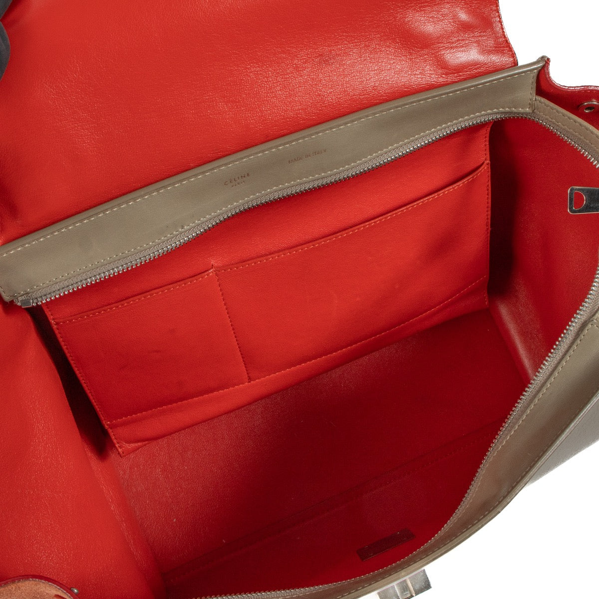 Shop now your favourite 100% authentic Celine Tri-Color Leather Small Trapeze Bag at Labellov.