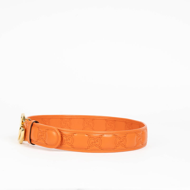 Authentic pre-loved Gucci Orange GG Marmont Belt - Size 80 on Labellov.com