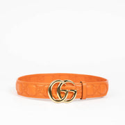 Authentic pre-loved Gucci Orange GG Marmont Belt - Size 80 on Labellov.com
