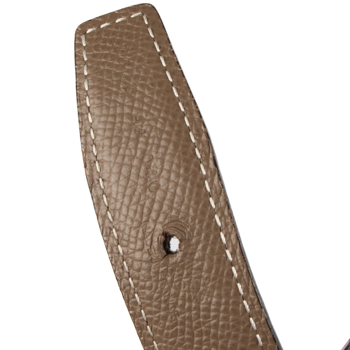 Hermès Etoupe & Black Mini Constance Belt - size 70