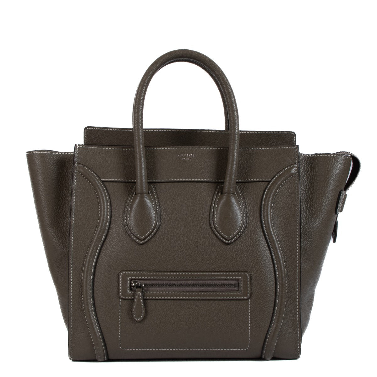 Celine Souris Drummed Calfskin Mini Luggage Bag