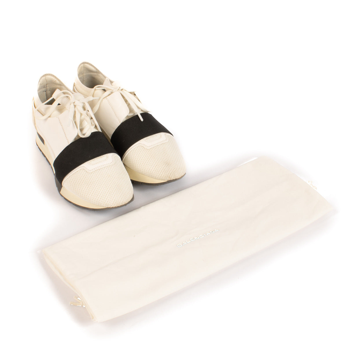 Balenciaga White Race Runner Sneakers - size 38