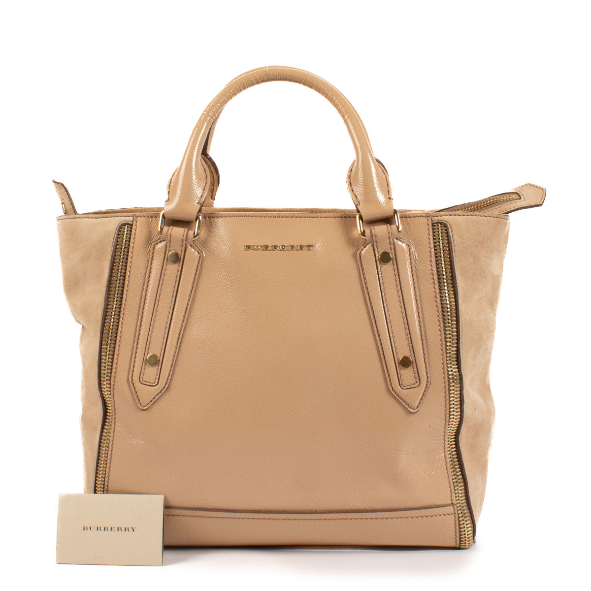 Burberry Blush Pink Combination Leather Bag