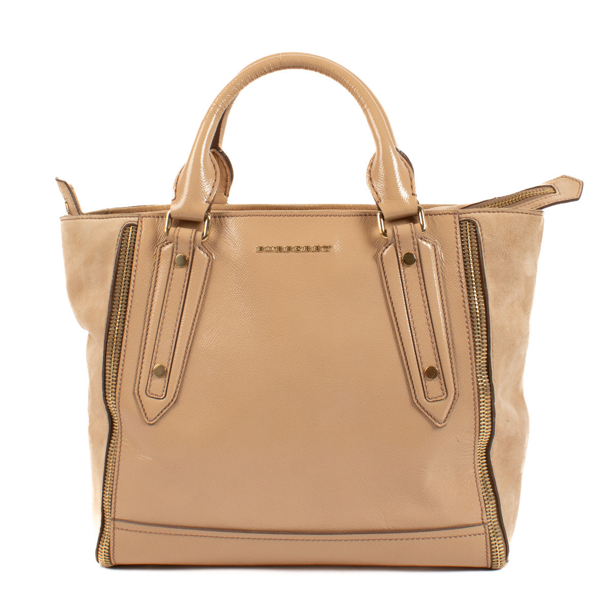 Burberry Blush Pink Combination Leather Bag