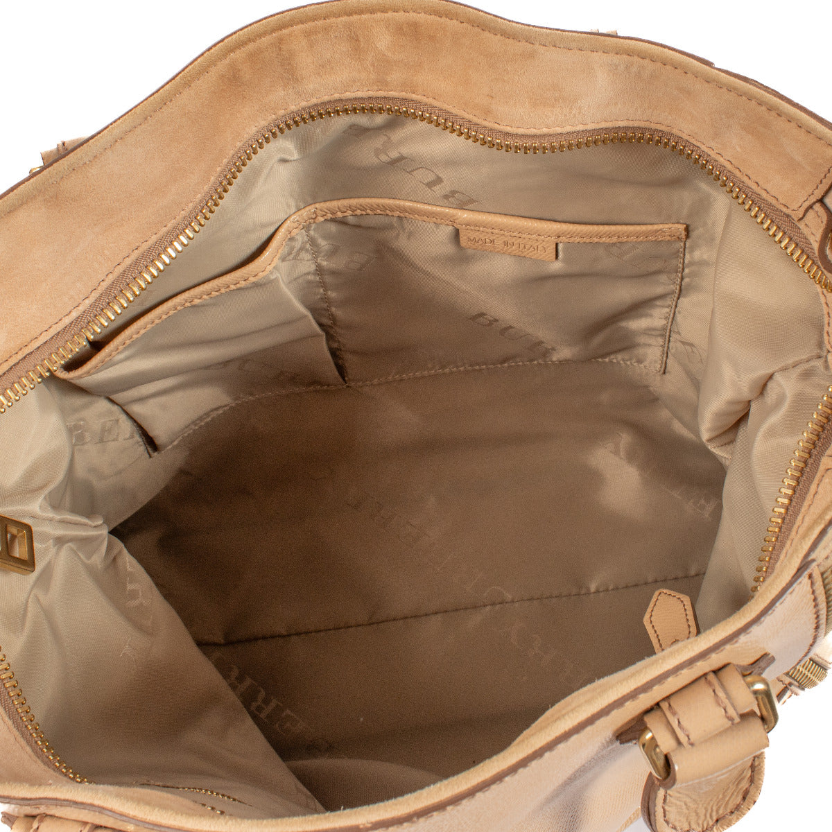 Burberry Blush Pink Combination Leather Bag