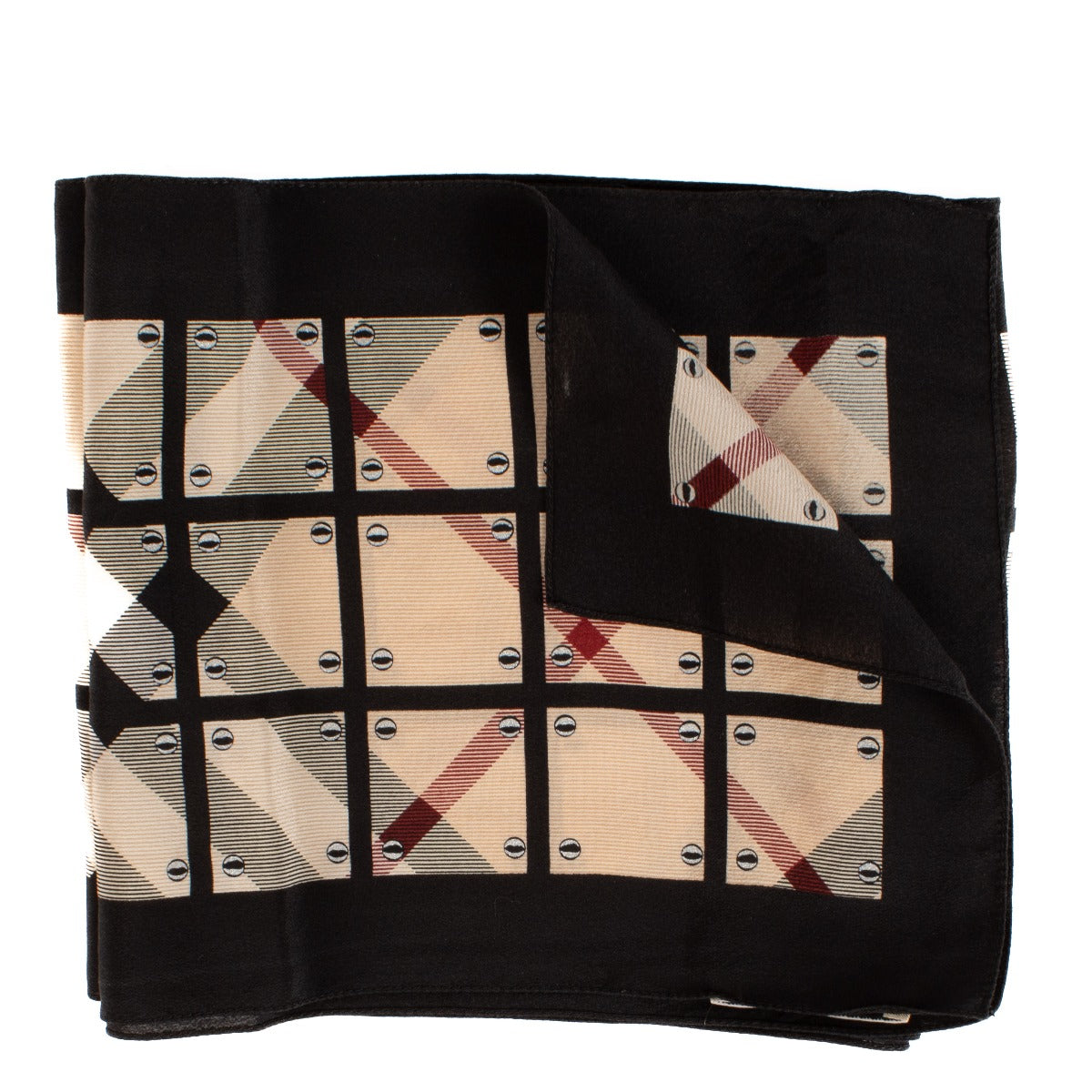 Burberry Black Check Scarf