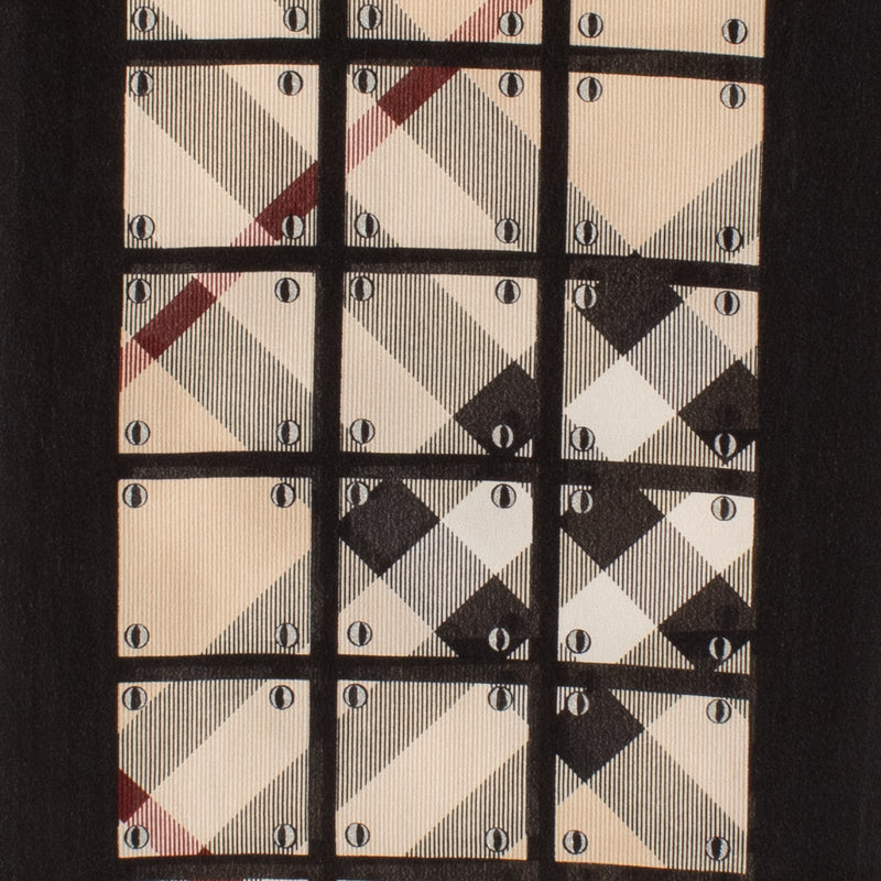 Burberry Black Check Scarf