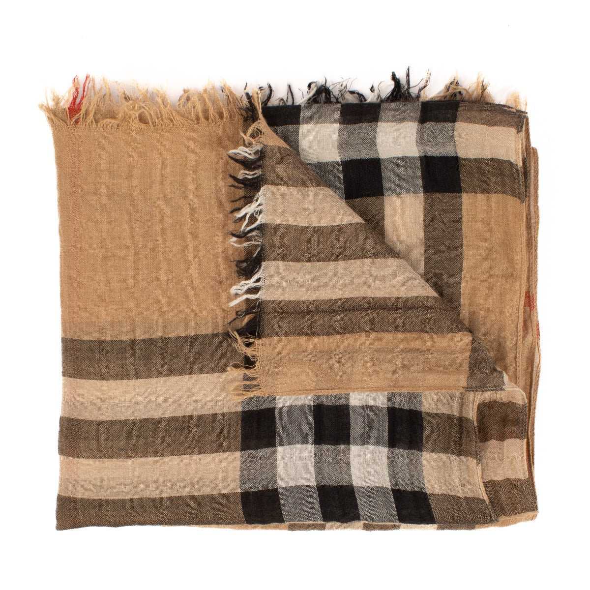 Burberry Beige Check Scarf