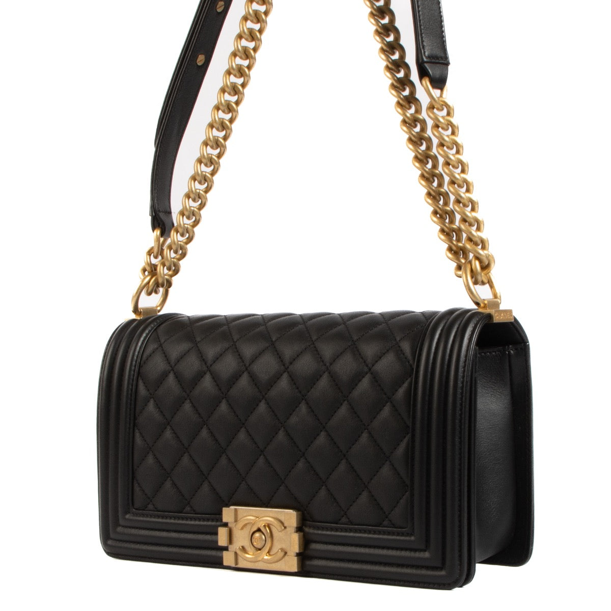 Shop 100% authentic second-hand Chanel Black Medium Boy Bag on Labellov.com
