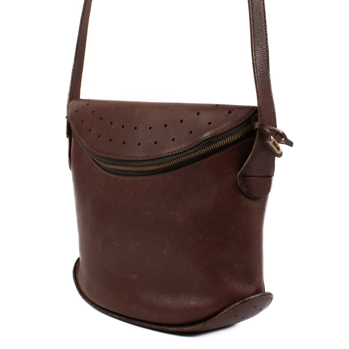 Delvaux Burgundy Canter Idee Crossbody Bag