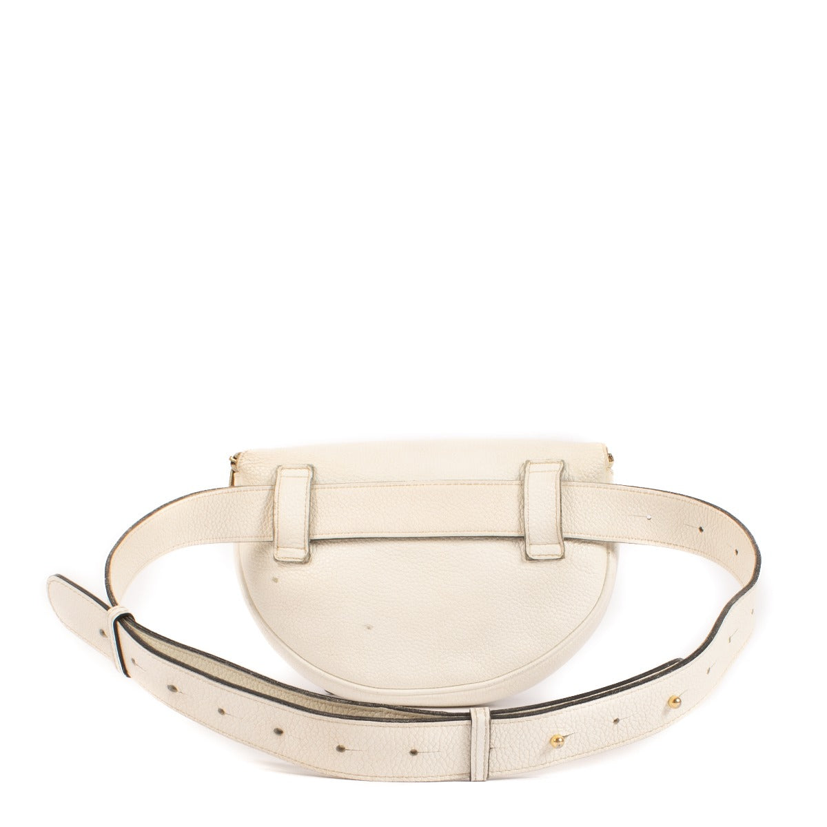 Delvaux White Leather Musette Belt Bag