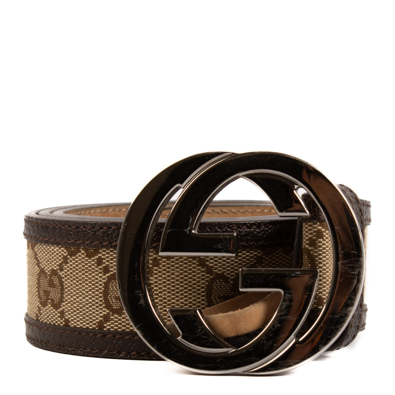 Gucci Monogram Canvas Belt - size 90