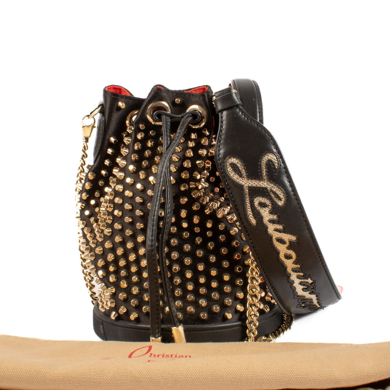 Christian Louboutin Black Studded Bucket Bag