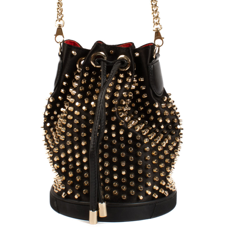 Christian Louboutin Black Studded Bucket Bag